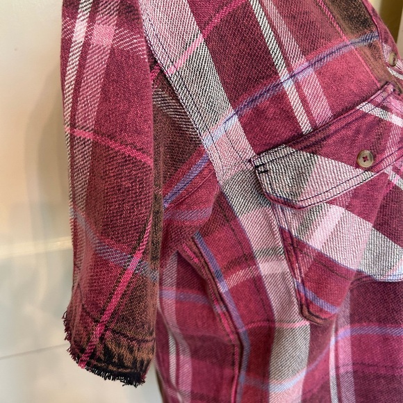 We the Free Vintage Crush Flannel Short Sleeve Top - Picture 10 of 13